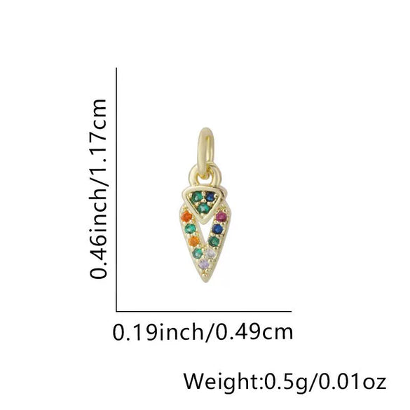 Wholesale Fashion Niche Design Copper Necklace With Cross Tripod Rhombus Geometric Pendant And Electroplating