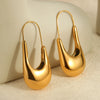 Wholesale Fashion Niche Design Geometric Stainless Steel 18K Gold Plated Women's Earrings