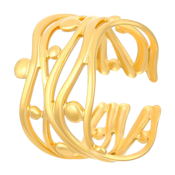 Wholesale Fashion Niche Geometric Stainless Steel Open Ring