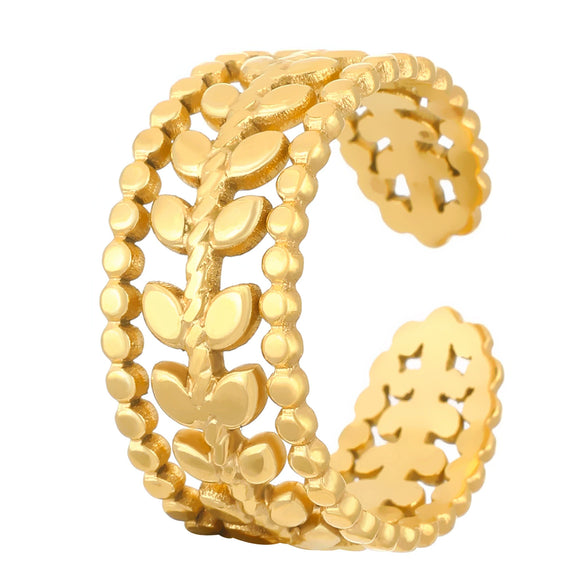 Wholesale Fashion Niche Geometric Stainless Steel Open Ring