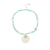 Wholesale Fashion Ocean Style Geometric Shell Starfish Pendant Stainless Steel 18K Electroplated Necklace For Women