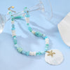 Wholesale Fashion Ocean Style Geometric Shell Starfish Pendant Stainless Steel 18K Electroplated Necklace For Women