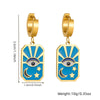 Wholesale Fashion Oil Dripping Stainless Steel Star Moon Pendant Stacked Necklace And Earrings For Women