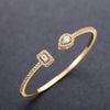 Wholesale Fashion Ol Geometric Brass Zircon Inlaid Bracelet