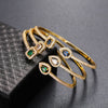 Wholesale Fashion Ol Geometric Brass Zircon Inlaid Bracelet
