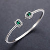 Wholesale Fashion Ol Geometric Brass Zircon Inlaid Bracelet