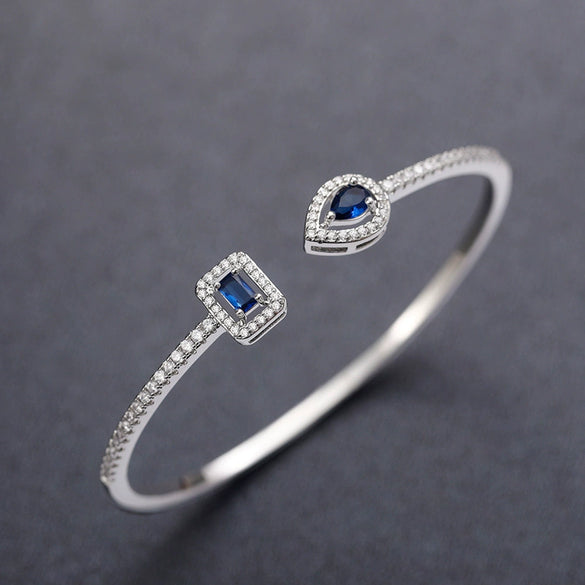 Wholesale Fashion Ol Geometric Brass Zircon Inlaid Bracelet