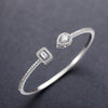 Wholesale Fashion Ol Geometric Brass Zircon Inlaid Bracelet