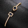 Wholesale Fashion Ol Geometric Brass Zircon Inlaid Bracelet