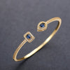 Wholesale Fashion Ol Geometric Brass Zircon Inlaid Bracelet