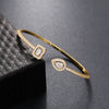 Wholesale Fashion Ol Geometric Brass Zircon Inlaid Bracelet