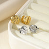 Wholesale Fashion Ol Geometric Cshaped And Heartshaped Earrings For Women Copper Alloy Inlaid With Artificial Gemstones And Semiprecious Stones Electroplated