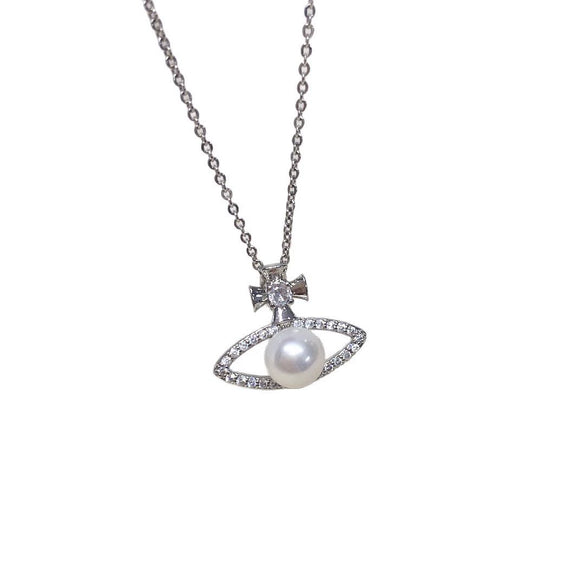 Wholesale Fashion Ol Minimalist Freshwater Pearl Necklace With Copper Accessories And Flat Round Or Bun Round Pearls