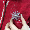Wholesale Fashion Ol Style Copper Natural Freshwater Pearl Snowflake Zircon Brooch For Women