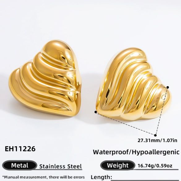 Wholesale Fashion Ol Style Stainless Steel Electroplated 18K Gold Pearl Flower Earrings For Women