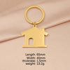 Wholesale Fashion Ol Style Stainless Steel Hollow Big House Key Pendant Key Chain Jewelry Accessories With Fine Polishing