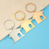 Wholesale Fashion Ol Style Stainless Steel Hollow Big House Key Pendant Key Chain Jewelry Accessories With Fine Polishing