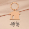 Wholesale Fashion Ol Style Stainless Steel Hollow Big House Key Pendant Key Chain Jewelry Accessories With Fine Polishing