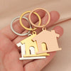 Wholesale Fashion Ol Style Stainless Steel Hollow Big House Key Pendant Key Chain Jewelry Accessories With Fine Polishing