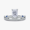 Wholesale Fashion Ol Women's S925 Silver Geometric Diamond Crown Ring