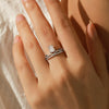 Wholesale Fashion Ol Women's S925 Silver Geometric Diamond Crown Ring