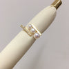Wholesale Fashion Open Multibead Highgloss Natural Freshwater Pearl Ring Copper 18K Goldfilled