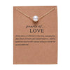 Wholesale Fashion Pearl Pendant Alloy Paper Card Necklace With Butterfly Dragonfly Elephant Animal Designs Electroplated