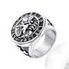 Wholesale Fashion Personality Holy Angel Cross Ring Titanium Steel Geometric Polished For Men And Unisex