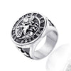 Wholesale Fashion Personality Holy Angel Cross Ring Titanium Steel Geometric Polished For Men And Unisex