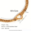Wholesale Fashion Personality Necklace Stainless Steel 18K Gold Plated Hollow Love Pendant With Geometric Design For Women