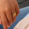Wholesale Fashion Personality Popular Ring Jewelry Stainless Steel Geometric Devil's Eye Open Ring With Electroplating For Women