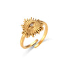 Wholesale Fashion Personality Popular Ring Jewelry Stainless Steel Geometric Devil's Eye Open Ring With Electroplating For Women