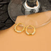 Wholesale Fashion Personality 925 Silver Earrings Inlaid With Zircon Geometric Circle Electroplated