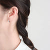 Wholesale Fashion Personality 925 Silver Earrings Inlaid With Zircon Geometric Circle Electroplated
