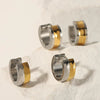 Wholesale Fashion Punk Stainless Steel Ear Buckle Earrings With 18K Golden Face Vacuum Real Gold Electroplating In Pvd Furnace