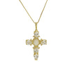 Wholesale Fashion Religious Cross Pendant Necklace Brass Zircon Electroplated For Women