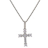 Wholesale Fashion Religious Cross Pendant Necklace Brass Zircon Electroplated For Women