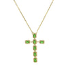 Wholesale Fashion Religious Cross Pendant Necklace Brass Zircon Electroplated For Women