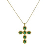 Wholesale Fashion Religious Cross Pendant Necklace Brass Zircon Electroplated For Women
