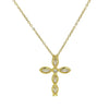 Wholesale Fashion Religious Cross Pendant Necklace Brass Zircon Electroplated For Women