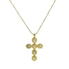 Wholesale Fashion Religious Cross Pendant Necklace Brass Zircon Electroplated For Women