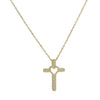 Wholesale Fashion Religious Cross Pendant Necklace Brass Zircon Electroplated For Women