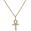 Wholesale Fashion Religious Cross Pendant Necklace Brass Zircon Electroplated For Women
