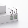 Wholesale Fashion Retro Court Style Earrings With Dongling Jade Pendant 925 Silver Electroplated For Women