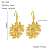 Wholesale Fashion Retro Flower Earrings Stainless Steel Electroplated For Women