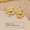 Wholesale Fashion Retro Geometric Stainless Steel Earrings With Stamping Treatment