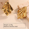 Wholesale Fashion Retro Geometric Stainless Steel Earrings With Stamping Treatment