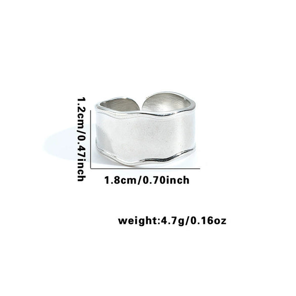 Wholesale Fashion Retro Multilayer Titanium Steel Ring With Crown Moon Heart Flower Leaf Letter Number Text Shape For Women