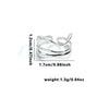 Wholesale Fashion Retro Multilayer Titanium Steel Ring With Crown Moon Heart Flower Leaf Letter Number Text Shape For Women