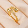 Wholesale Fashion Retro Simple Love Copper Ring Inlaid Zircon With Geometric Pattern And Electroplating For Women